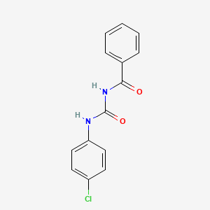 molecular formula C14H11ClN2O2 B14626347 N-[(4-chlorophenyl)carbamoyl]benzamide CAS No. 57160-46-0