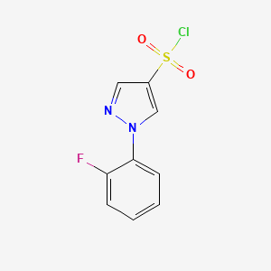 molecular formula C9H6ClFN2O2S B1462635 1-(2-fluorophenyl)-1H-pyrazole-4-sulfonyl chloride CAS No. 1153042-04-6
