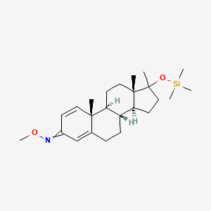 molecular formula C24H39NO2Si B14626350 N-Methoxy-17-methyl-17-[(trimethylsilyl)oxy]androsta-1,4-dien-3-imine CAS No. 57397-03-2