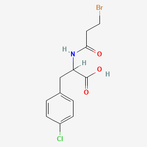 molecular formula C12H13BrClNO3 B14626384 N-(3-Bromo-1-oxopropyl)-4-chloro-DL-phenylalanine CAS No. 55327-84-9