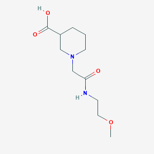 molecular formula C11H20N2O4 B1462642 1-(2-((2-Methoxyethyl)amino)-2-oxoethyl)piperidine-3-carboxylic acid CAS No. 1156271-92-9