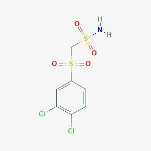 molecular formula C7H7Cl2NO4S2 B14626422 Methanesulfonamide, 1-[(3,4-dichlorophenyl)sulfonyl]- CAS No. 55116-72-8