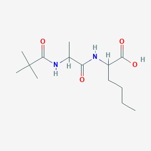 molecular formula C14H26N2O4 B1462645 2-[2-(2,2-Dimethylpropanamido)propanamido]hexanoic acid CAS No. 1496519-32-4