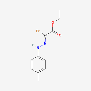 molecular formula C11H13BrN2O2 B14626460 Ethyl bromo[2-(4-methylphenyl)hydrazinylidene]acetate CAS No. 58670-19-2
