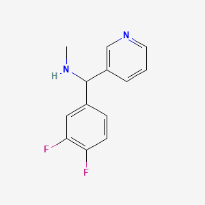molecular formula C13H12F2N2 B1462648 [(3,4-Difluorophenyl)(pyridin-3-yl)methyl](methyl)amine CAS No. 1153077-43-0