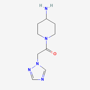molecular formula C9H15N5O B1462650 1-(4-aminopiperidin-1-yl)-2-(1H-1,2,4-triazol-1-yl)ethan-1-one CAS No. 1154263-78-1