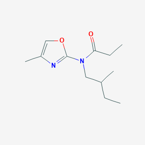 molecular formula C12H20N2O2 B14626512 N-(2-Methylbutyl)-N-(4-methyl-1,3-oxazol-2-yl)propanamide CAS No. 57068-42-5