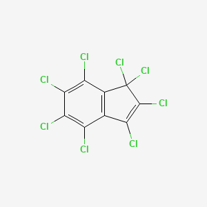 molecular formula C9Cl8 B14626524 1H-Indene, 1,1,2,3,4,5,6,7-octachloro- CAS No. 56946-64-6