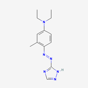 molecular formula C13H18N6 B14626534 N,N-Diethyl-3-methyl-4-[2-(3H-1,2,4-triazol-3-ylidene)hydrazinyl]aniline CAS No. 58649-68-6