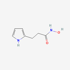 molecular formula C7H10N2O2 B14626546 N-Hydroxy-3-(1H-pyrrol-2-yl)propanamide CAS No. 55490-40-9