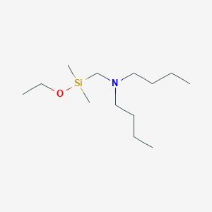 molecular formula C13H31NOSi B14626547 n-Butyl-n-{[ethoxy(dimethyl)silyl]methyl}butan-1-amine CAS No. 54729-89-4
