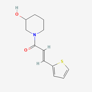 molecular formula C12H15NO2S B1462655 (2E)-1-(3-hydroxypiperidin-1-yl)-3-(thiophen-2-yl)prop-2-en-1-one CAS No. 1158106-91-2