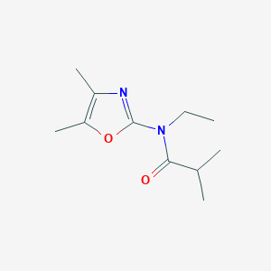 molecular formula C11H18N2O2 B14626580 N-(4,5-Dimethyl-1,3-oxazol-2-yl)-N-ethyl-2-methylpropanamide CAS No. 57068-20-9
