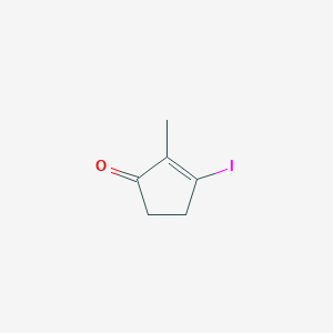 molecular formula C6H7IO B14626599 2-Cyclopenten-1-one, 3-iodo-2-methyl- CAS No. 56778-49-5