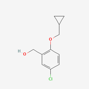 molecular formula C11H13ClO2 B1462660 [5-氯-2-(环丙基甲氧基)苯基]甲醇 CAS No. 1154338-83-6
