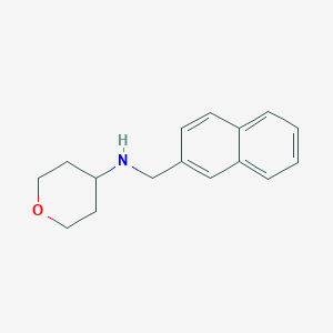 molecular formula C16H19NO B1462662 N-[(Naphthalen-2-yl)methyl]oxan-4-amine CAS No. 1153225-29-6