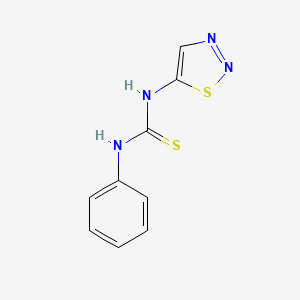 molecular formula C9H8N4S2 B14626628 N-Phenyl-N'-1,2,3-thiadiazol-5-ylthiourea CAS No. 55461-61-5