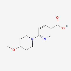 molecular formula C12H16N2O3 B1462664 6-(4-Methoxypiperidin-1-yl)nicotinic acid CAS No. 1096840-28-6