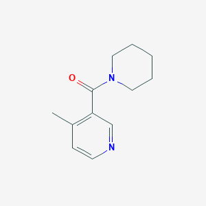 molecular formula C12H16N2O B14626673 Piperidine, 1-[(4-methyl-3-pyridinyl)carbonyl]- CAS No. 56635-10-0