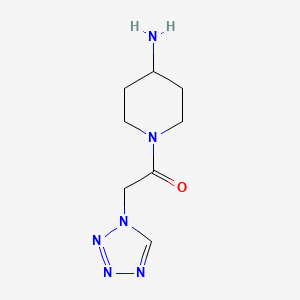 molecular formula C8H14N6O B1462668 1-(4-aminopiperidin-1-yl)-2-(1H-1,2,3,4-tetrazol-1-yl)ethan-1-one CAS No. 1154259-16-1