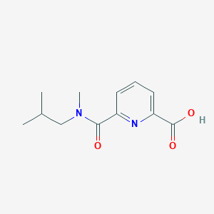 molecular formula C12H16N2O3 B1462669 6-[Methyl(2-methylpropyl)carbamoyl]pyridine-2-carboxylic acid CAS No. 1154974-94-3