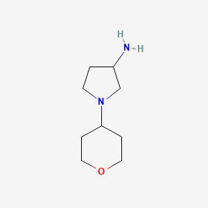 molecular formula C9H18N2O B1462672 1-(Oxan-4-yl)pyrrolidin-3-amine CAS No. 1153383-37-9