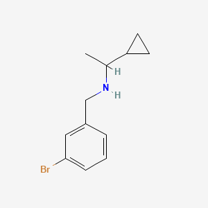 molecular formula C12H16BrN B1462677 [(3-溴苯基)甲基](1-环丙基乙基)胺 CAS No. 1155988-52-5