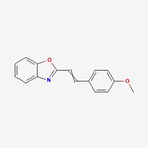 molecular formula C16H13NO2 B14626781 Benzoxazole, 2-[2-(4-methoxyphenyl)ethenyl]- CAS No. 59198-04-8