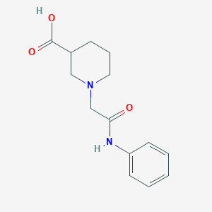 molecular formula C14H18N2O3 B1462680 1-[(Phenylcarbamoyl)methyl]piperidine-3-carboxylic acid CAS No. 1082939-15-8