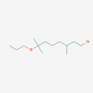 molecular formula C13H27BrO B14626806 1-Bromo-3,7-dimethyl-7-propoxyoctane CAS No. 58819-05-9