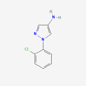 molecular formula C9H8ClN3 B1462682 1-(2-氯苯基)-1H-吡唑-4-胺 CAS No. 14060-57-2