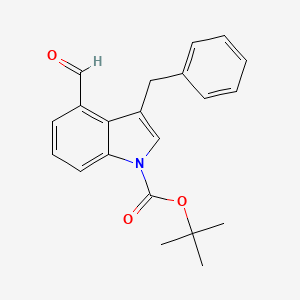 molecular formula C21H21NO3 B1462683 tert-Butyl 3-benzyl-4-formyl-1H-indole-1-carboxylate CAS No. 920454-64-4