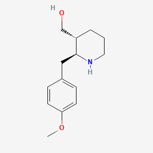 molecular formula C14H21NO2 B14626892 {(2S,3R)-2-[(4-Methoxyphenyl)methyl]piperidin-3-yl}methanol CAS No. 54529-08-7