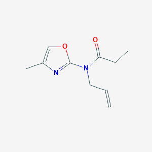 molecular formula C10H14N2O2 B14626916 N-(4-Methyl-1,3-oxazol-2-yl)-N-(prop-2-en-1-yl)propanamide CAS No. 57068-13-0