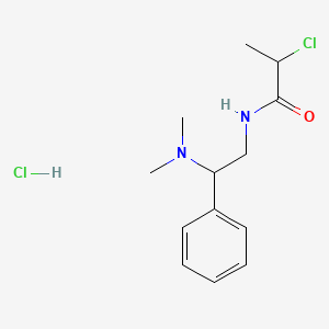 2-chloro-N-[2-(dimethylamino)-2-phenylethyl]propanamide hydrochloride