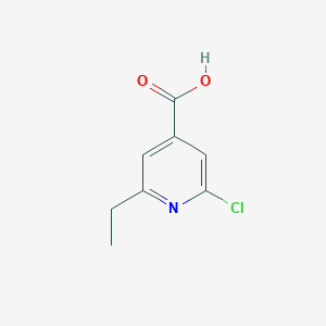 molecular formula C8H8ClNO2 B1462702 2-chloro-6-ethylpyridine-4-carboxylic acid CAS No. 54881-18-4