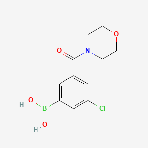molecular formula C11H13BClNO4 B1462703 3-Chloro-5-(morpholine-4-carbonyl)phenylboronic acid CAS No. 957120-55-7