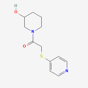 molecular formula C12H16N2O2S B1462705 1-(3-Hydroxypiperidin-1-yl)-2-(pyridin-4-ylsulfanyl)ethan-1-one CAS No. 1154153-91-9