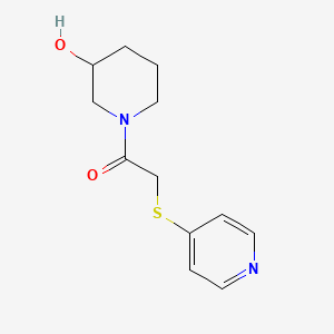 1-(3-Hydroxypiperidin-1-yl)-2-(pyridin-4-ylsulfanyl)ethan-1-one
