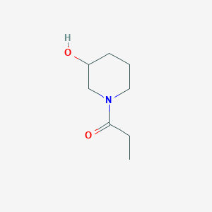 molecular formula C8H15NO2 B1462707 1-(3-Hydroxypiperidin-1-yl)propan-1-one CAS No. 1154909-97-3