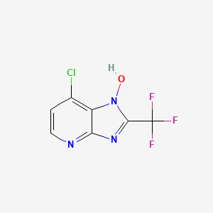 molecular formula C7H3ClF3N3O B14627171 7-Chloro-2-(trifluoromethyl)-1H-imidazo[4,5-b]pyridin-1-ol CAS No. 57390-46-2