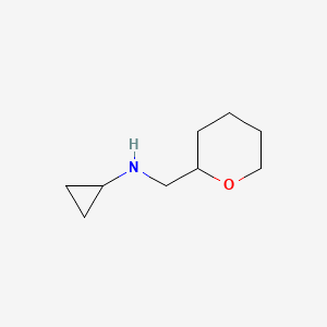 molecular formula C9H17NO B1462718 N-(Tetrahydro-2H-pyran-2-ylmethyl)cyclopropanamine CAS No. 911115-05-4