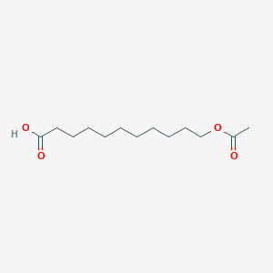 molecular formula C13H24O4 B14627207 Undecanoic acid, 11-(acetyloxy)- CAS No. 54894-30-3