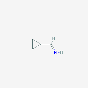 molecular formula C4H7N B14627259 Cyclopropanemethanimine CAS No. 55625-05-3