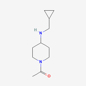 molecular formula C11H20N2O B1462728 1-{4-[(Cyclopropylmethyl)amino]piperidin-1-yl}ethan-1-one CAS No. 1154999-32-2