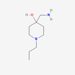 molecular formula C9H20N2O B1462731 4-(Aminomethyl)-1-propylpiperidin-4-ol CAS No. 1155082-36-2