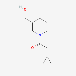 molecular formula C11H19NO2 B1462732 2-Cyclopropyl-1-[3-(hydroxymethyl)piperidin-1-yl]ethan-1-one CAS No. 1154278-72-4