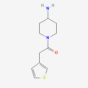 molecular formula C11H16N2OS B1462737 1-(4-Aminopiperidin-1-yl)-2-(thiophen-3-yl)ethan-1-one CAS No. 1153132-01-4