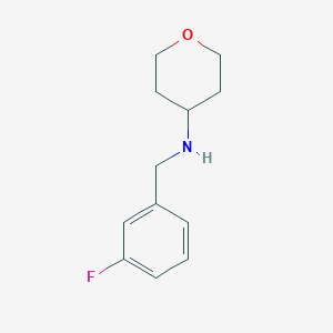molecular formula C12H16FNO B1462739 N-[(3-氟苯基)甲基]氧杂-4-胺 CAS No. 1154889-56-1