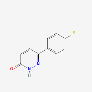 molecular formula C11H10N2OS B1462757 6-(4-(methylthio)phenyl)pyridazin-3(2H)-one CAS No. 58897-52-2